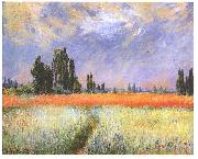 Claude Monet Wheatfield painting